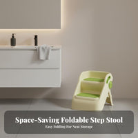 Anti-Slip Surface 2-Step Toddler Stool Rounded Corners Footstool Stable Structure Youngster s' Furniture Lightweight and Portable for Toddlers, Parents, Adults, Bathroom, Hand Washing, Bedroom, Kitchen