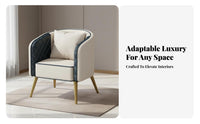 Light Luxury Upholstered Barrel Chair Nordic Design Indoor Seating Minimalist Aesthetic Comfortable Upholstery for Interior Designers, Business Owners, Hotel Lobby, Reception Area, Lounge, Living Room