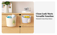 Cabinet Door Trash Can Space Saving Hanging Trash Can Easy to Install Hanging Storage Bin for Apartment Dwellers, Home Cooks, Countertop, Camping, Car