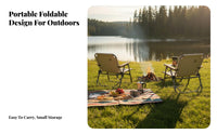 Foldable Low-Slung Folding Chair Lightweight Low-Slung Woven Chair No Assembly Required Portable Seat High Load Capacity for Picnickers, Homeowners, Camping, Fishing, Outdoors, Picnic