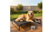 Raised Pet Bed Dog Cot with Mesh Supportive Furniture for Pets, Camping