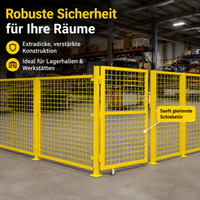 Premium Puppy Playpen, Yellow Dog Fence with Door, Reinforced Free-Run Enclosure for Indoor & Outdoor, 2-Piece