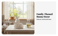 Ceramic Hare Figurine Glossy Finish Easter Bunny Decoration Easy to Spotless Ceramic Bunny Figurine for Desktop, Living Room, Windowsill