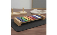 8 Note Glockenspiel Percussion Instrument Colorful Metal Key Glockenspiel Color Coded Keys Hand Knock Piano for Children, Young Children, Kindergarten