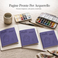 Cartoon Blank Square Notebook Lay-Flat Sketchbook for Travel and Art