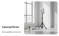 Anti-Slip Design Adjustable Floor Speaker Stand Heavy Duty Floor Speaker Stand Stable Steel Construction Audio Equipment Accessory Shock-Absorbing Base for Audiophiles, Home Theater Enthusiasts, Music Producers, Recording Studio, Living Room