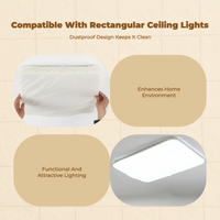 Square Lampshade, Anti-Glare, Soft Living Room Light