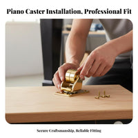 Upright Piano Caster Piano Caster Replacement Hardware Fine Workmanship Ball Bearing Swivel Casters for Music Studio, Stage, Concert