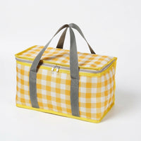 Lunch Box Cool Bag with Large Capacity for Women Men, Checkered Oxford Cloth Cool Box and Shopping Bags, 50L Delivery Bag Camping Bag