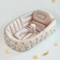 Inflatable Baby Bath Tub Cushioned Baby Bath Tub with Central Post Inflatable Bathtub Portable Lightweight for Babies, Bathroom