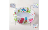 Thickened Three-Circle Pool Layered Pool with Bubble Bottom Cushioned Inflatable Ball Play Area Anti-Slip for Backyard