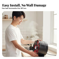 No-Drill Installation Mini Kitchen Smoke Extractor Strong Suction Portable Range Hood Compact Design Ductless Smoke Extractor Quiet Operation for Apartment Dwellers, Home Cooks, RV Owners, Small Areas, Dorm Room, Hot Pot, Indoor BBQ
