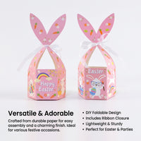 Easter Treat Boxes with Handle, Happy Easter Gift Boxes for Party Favours, Easter Party Boxes for Kids, Easter Candy Boxes