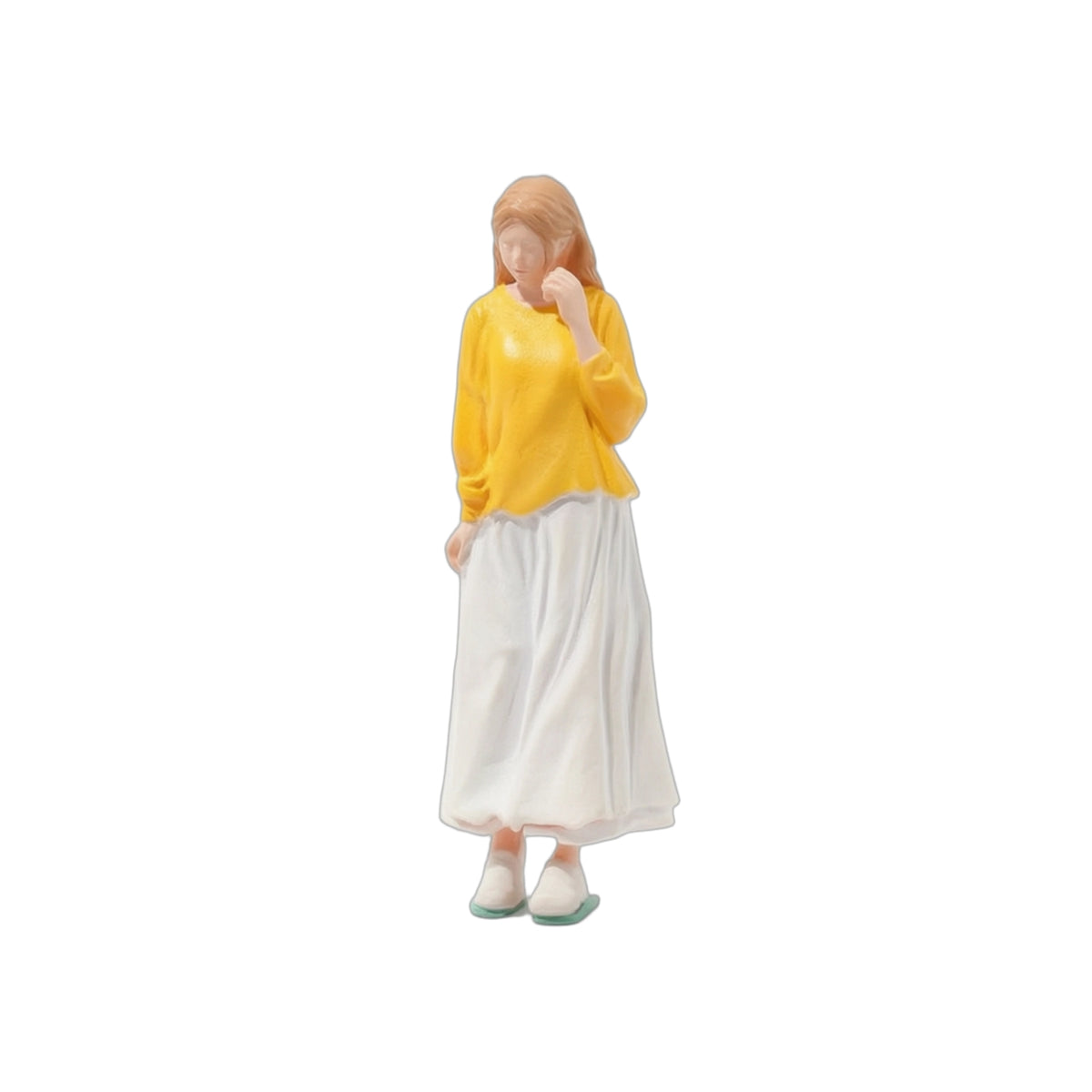 1:64 Scale Figure Painted Miniature Girl Figure Tiny for Hobbyists, Collectors