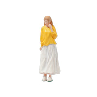 1:64 Scale Figure Painted Miniature Girl Figure Tiny for Hobbyists, Collectors