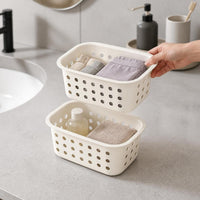 Portable Plastic Shower Caddy Basket with Handle for Bathroom Toiletries and Laundry