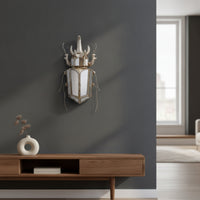 Mirrored Creative Beetle Decorative Mirror Reflective Sculpture with Mirror Geometric Beetle Wall Decor Nature-Inspired for Art Collectors, Living Room, Entryway