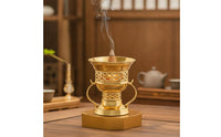 Tabletop Scent Burner Decorative Metal Scent Burner Openwork Vessel for Meditation, Altar, Tea Room