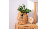 Woven Wall-Mounted Storage Basket Rustic Hanging Storage Basket with Loop Handle Handmade Lightweight for Living Room