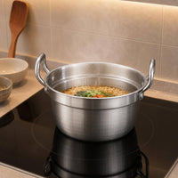 Double Handle Ramen Pot Round Cooking Gear Small