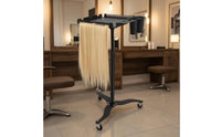 Salon Cart with Tool Holders Rolling Salon Trolley 360-Degree Swivel Hairdresser Cart for Studios