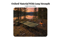 Side Pocket Adjustable Camping Bed Foldable Folding Recliner Cot Bed
