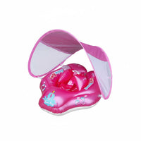 Baby Swim Buoyant Device with Canopy Foldable Young Child Swim Loop Long-Lasting