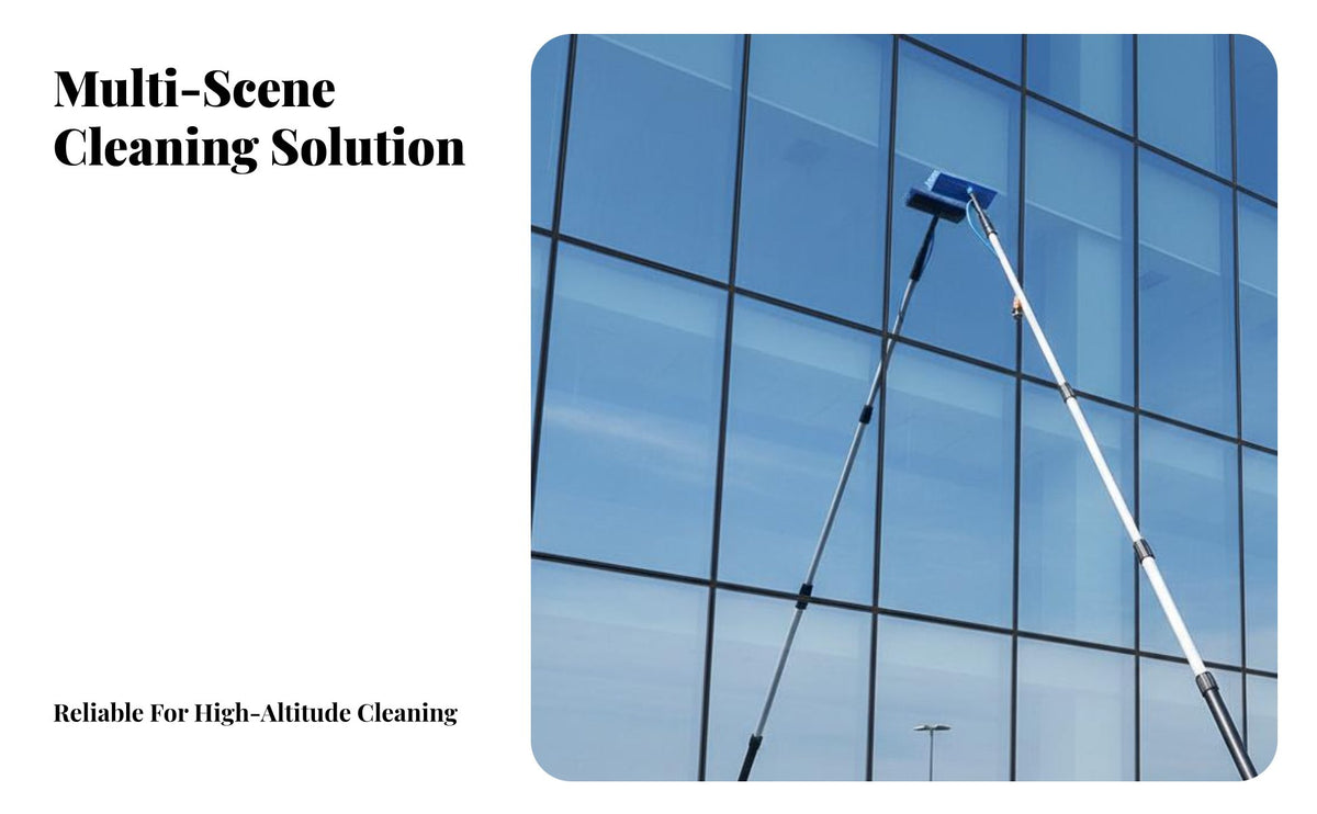 Photovoltaic Panel Cleaning Brush Non-Scratch Filament S Photovoltaic Panel Brush Multifunctional Telescopic Cleaning Pole for Homeowners
