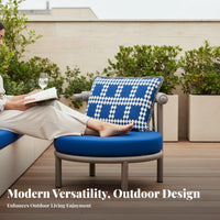 Round Daybed with awning Weather-Resistant versatile Round Lounger with awning Nordic design Outdoor Furniture for householders, Balcony, waterside, Terrace