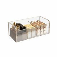 Multi-Compartment Stackable Cosmetic Drawer Set Space Saving Stackable Cosmetics Drawer Large Capacity Vanity Organizer particle-proofproof for Women, Office Workers, Students, Desktop, vanity table, Dorm Room, Bathroom