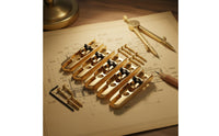 5 Pieces Split Design Bass Bridge Long-Lasting Metal Construction Individual Bass Bridge Set Instrument Accessory Robust Duty
