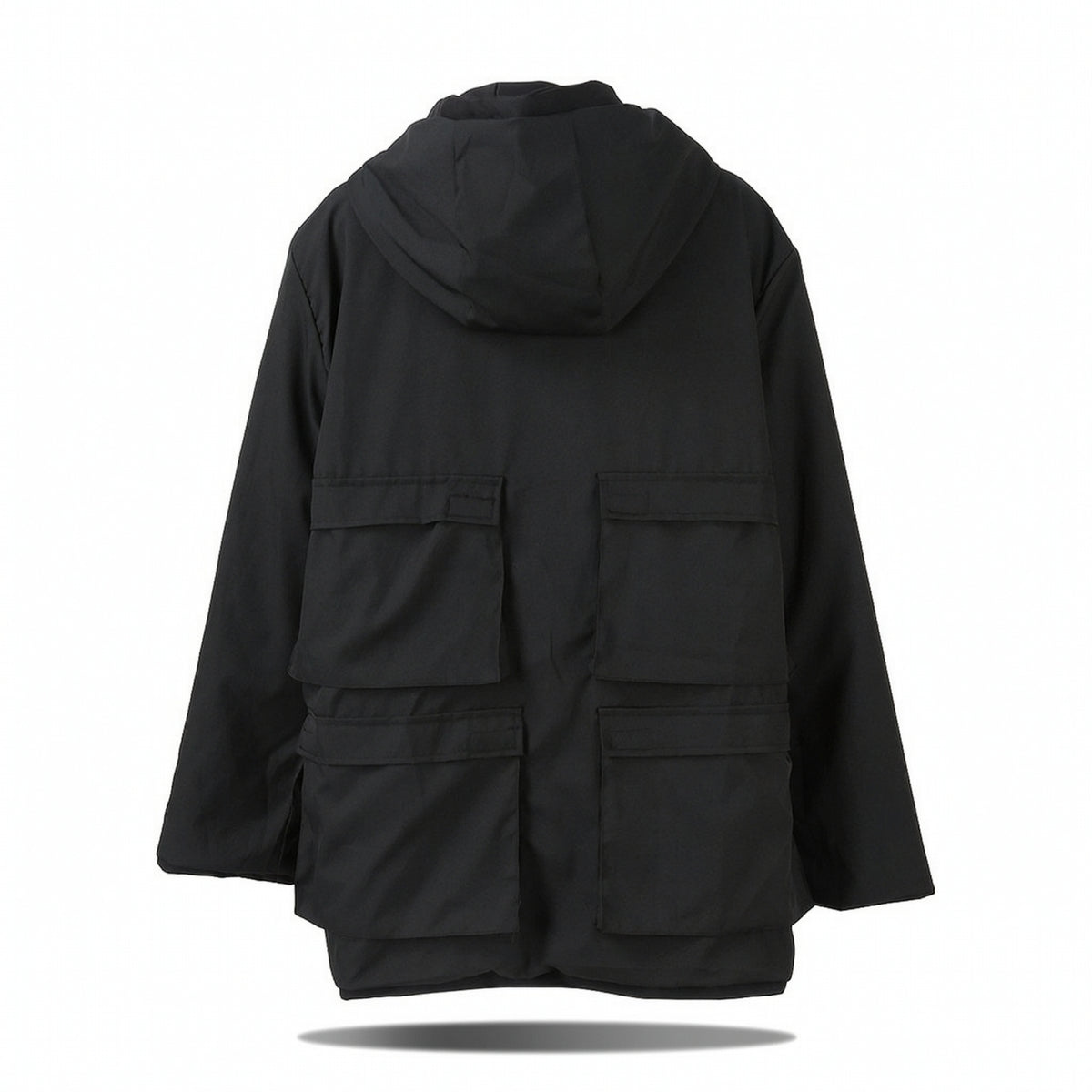 Matte Hooded Jacket Quick-Drying Jacket with Pockets Casual Outerwear Loose Fit for Commuting, Travel