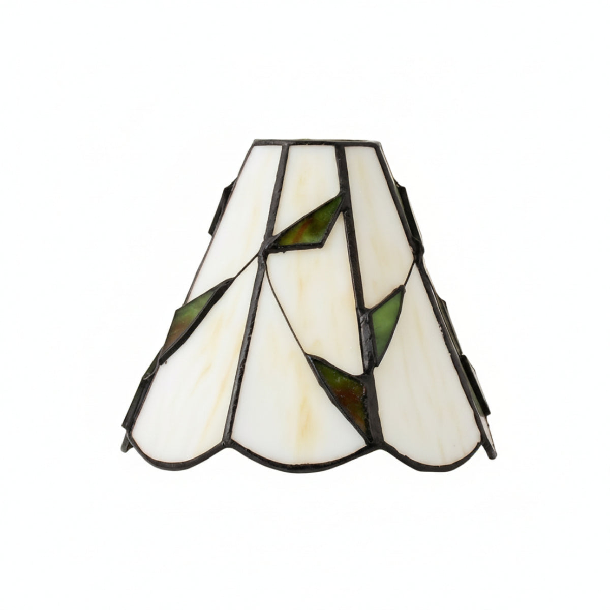 Handmade Tiffany Style Lampshade Scalloped Tiffany Lampshade Pastoral Table Lamp Shade Floral for Pendant Lights