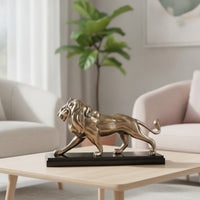 Lion Sculpture with Base Carved Lion Sculpture Detailed for Art Collectors, Office