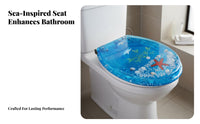 Thickened Design Resin Toilet Seat Easy to Clean Universal Toilet Lid Waterproof Bathroom Fixture Long-Lasting Hinge for Homeowners, Families, DIY Enthusiasts, Home, Restroom, Powder Room