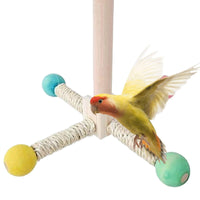Promotes Beak Grinding Rotating Rotating Fan Perch Perch Mental Stimulation Rotating Parrot Stand Boredom Relief for Parrots, Cockatiels