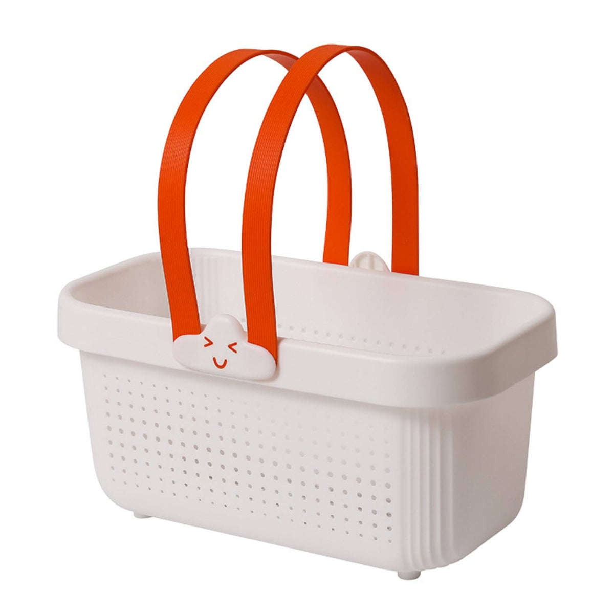 Perforated Bath Basket Arched Handles Portable Washroom Basket Ventilated Handle Storage Tote
