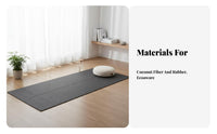 Non-Slip Roll-up Exercise Mat Extra Thick Alignment Exercise Mat Shock-Absorbing Workout Pad Thickened for Beginners, Adults, Home, Floor Exercises, Pilates Studio, Outdoor