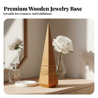 Wooden Jewelry Display Stand Solid Wood Jewelry Display Stand Elegant Design for Retailers, Retail Sellers, Boutique, Craft Fair, Roomy Wardrobe
