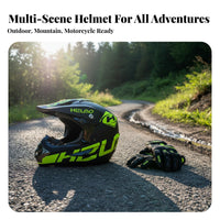 Complete-Coverage Helmet Multi-Season Adventure Helmet High-Strength Shell Guarding Headwear for Motorcycle Riders, Mountain Bikers, BMX