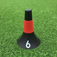 10 Pieces Basketball Cone Numbered Agility Training Cones Flared Cone with Anti-Slip Band for Athletes, Coaches, Soccer Practice