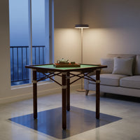 Cylindrical Metal Foldable Square Table Round Foot Caps Multipurpose Table Plastic Fittings Home Furniture for Mealtime