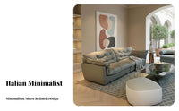 Straight-Line Couch Italian design Sofa Minimalist Design Living Room Furniture for Homeowners, Apartment Dwellers, Villas, Large Homes, Lounge Area