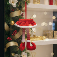 Hanging Car Decoration Festive Car Hanging Ornament Red-and-White Striped Charm for Vehicle Interior