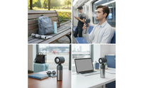 Handheld Misting Fan USB Rechargeable Handheld Fan with Mist Lightweight Cordless for Travelers, Travel, Commuting