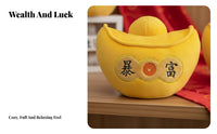 Gold Ingot Soft Ie Good Luck Attraction Chinese Wealth Symbol Pillow Gold Ingot Shaped Pillow Soft Material Soft Toy Cute Design