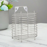 Utensil Holder and Chopstick Holder, Wall-Mounted Organizer Cutlery Holder, Thickened Stainless Steel for Modern Kitchen Space Saving Drainage