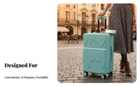 Front-Unziping Hand Luggage Quiet 360° Casters Front-Unziping Wheeled Bag Integrated Combination Security Fastener Security Fastener Suitcase