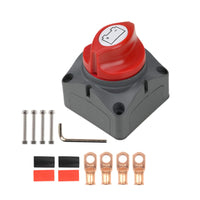 Heavy-Duty Rotary Battery Disconnect Switch Universal Battery Cut-off Switch Corrosion-Resistant Long-Lasting for Marine, Solar System