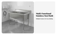Stainless Steel Pet Bathtub Heavy Duty Professional Dog Washing Station Rust Resistant Stainless Steel Pet Wash Sink